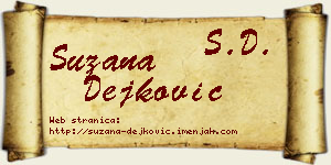 Suzana Dejković vizit kartica